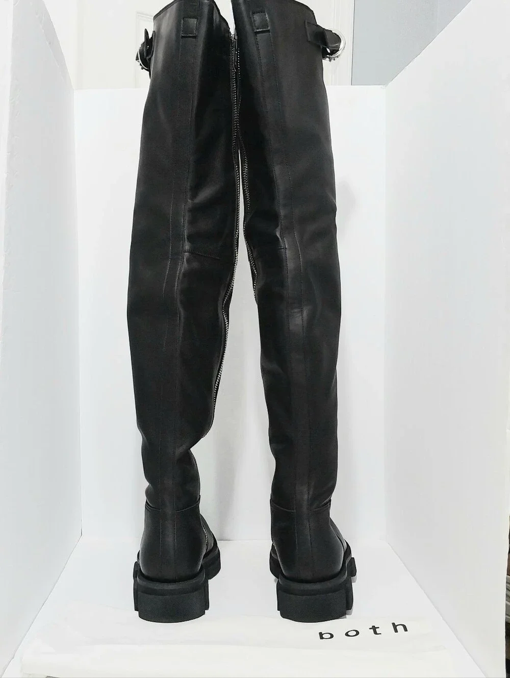 Both Paris GAO Piercing Thigh High Boots, NEW, Size 42|US 11